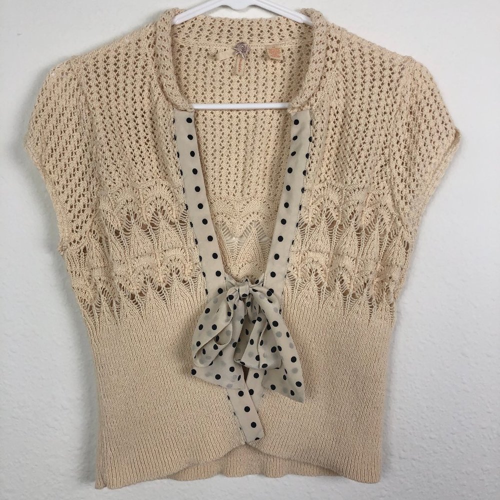 Maeve Short Sleeve Knit Sweater Size M